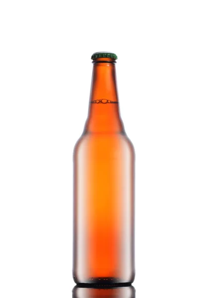 Bottiglia marrone con birra — Foto Stock