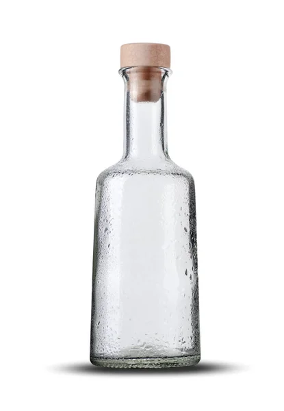 Pequeña botella de vidrio para líquidos —  Fotos de Stock