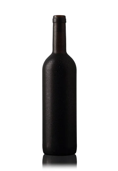 Dark bottle with red wine — Stock Photo, Image