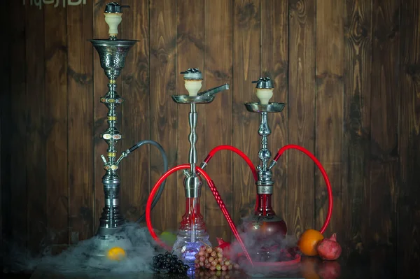 Menú Hookah Pared Madera — Foto de Stock