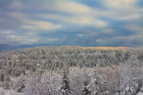 Paisaje Invierno Montaña Los Urales — Foto de Stock