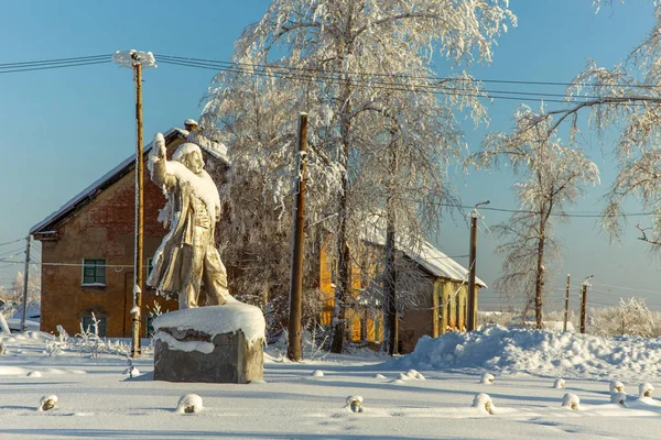 Памятник Ленину Селе Шумихинский Пермского Края — стоковое фото