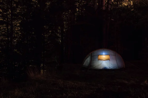 Camping Bosque Orillas Del Río Tura Cerca Ciudad Tyumen Situado — Foto de Stock