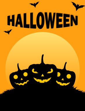 Halloween pumpkins turuncu poster