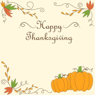 Şükran günü kartı tasarım