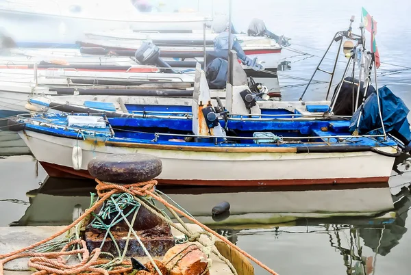 Лодки Риа Fuzeta Встали Якорь Гавани — стоковое фото