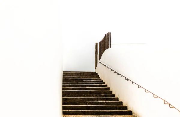 Οδός Σκάλες Λευκό Φόντο — Φωτογραφία Αρχείου