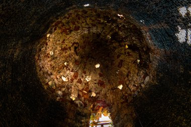 İç buzulun tavanındaki görüntü