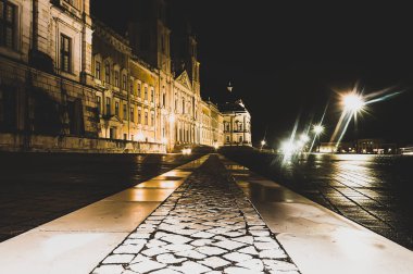 Gece Mafra Manastırı platosundan görüntü