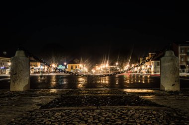 Gece Mafra Manastırı platosundan görüntü