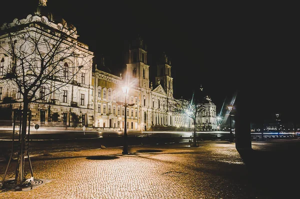 Widok Płaskowyżu Klasztoru Mafra Nocy — Zdjęcie stockowe