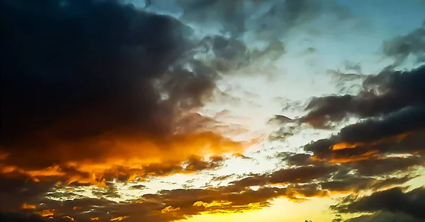 Céu Pôr Sol Várias Cores — Fotografia de Stock