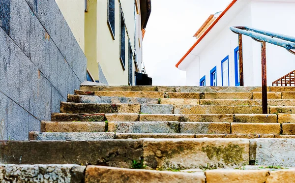 Escalones Piedra Perspectiva Desde Antiguo Pueblo — Foto de Stock