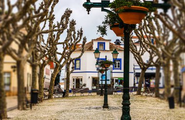 Karantina sırasında Ericeira 'da bir sokak