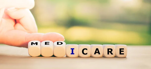 Dice Form Expression Care Medicare — Stock Photo, Image