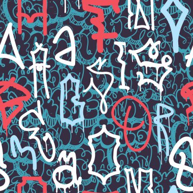 Grafiti soyut desen