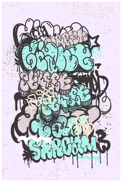 Abstracte achtergrond van graffiti Grunge — Stockvector