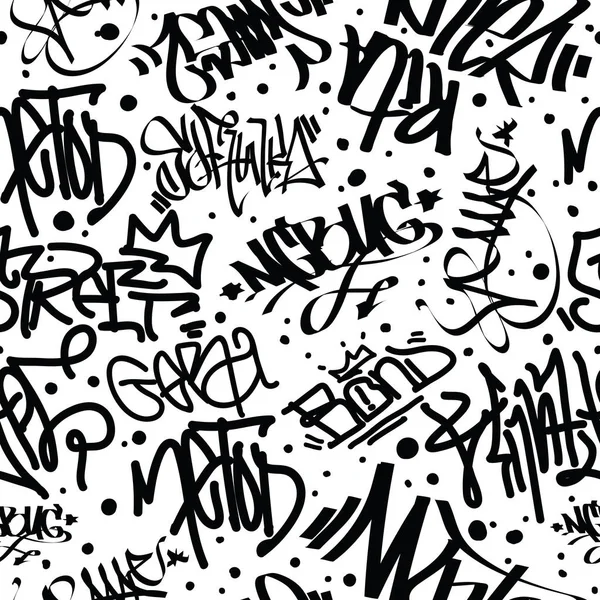 Graffiti Art Motif sans couture — Image vectorielle