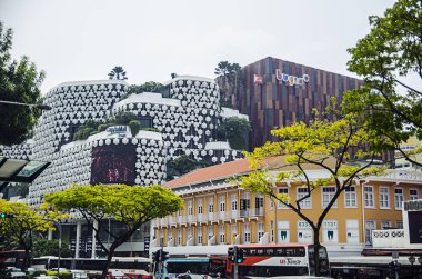 Cityscape gökdelen mimarisi günbatımı