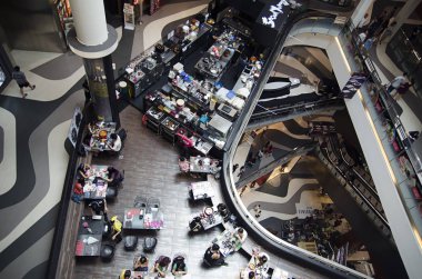 Yukarıdan modern Restoran Cafe görünümü