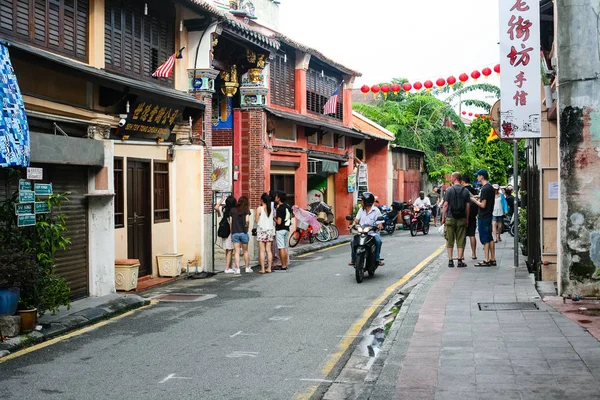 Penang, Malasia arquitectura calles estrechas — Foto de Stock