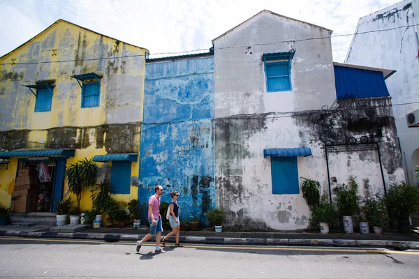 Penang, Malaysia architecture narrow streets — Stock Photo, Image