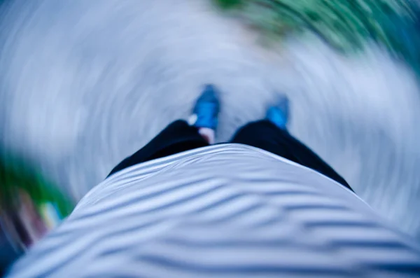 Blur legs in the cycle — Stock Photo, Image