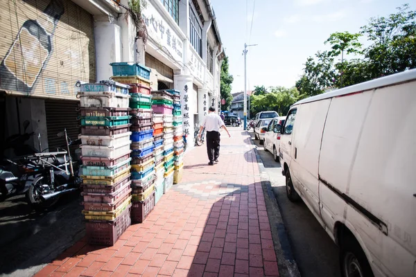 Penang, Malasia arquitectura calles estrechas — Foto de Stock