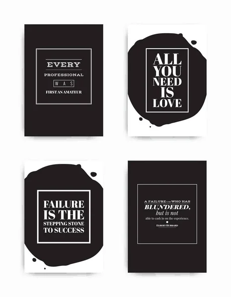 Set Posters Quote Vector Graphics Set Posters Quote Vector Graphics