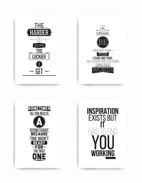 Set posters quote — Stock Vector