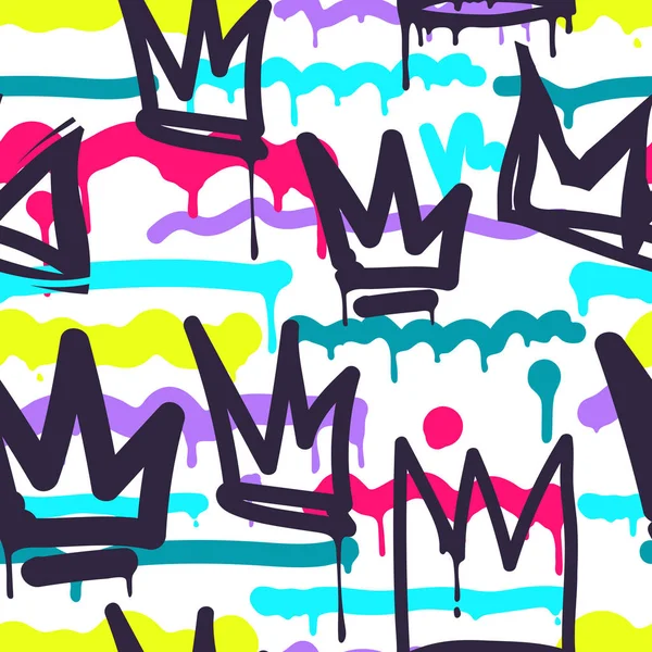 Naadloze patroon graffiti — Stockvector