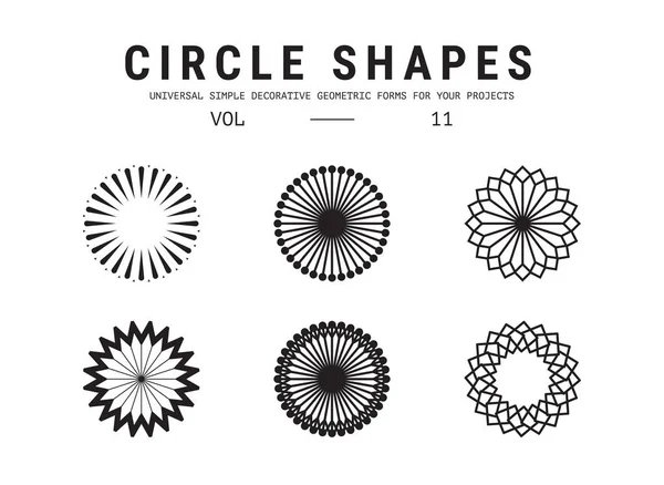Conjunto de formas de círculo universal — Vector de stock