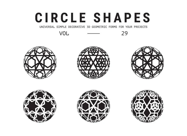 Conjunto de formas de círculo universal — Archivo Imágenes Vectoriales