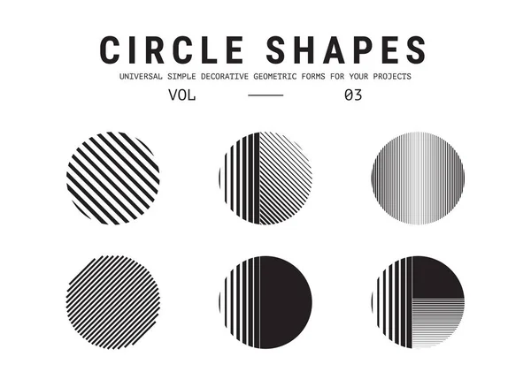 Ensemble de formes de cercle universel — Image vectorielle
