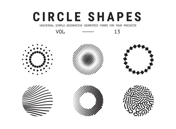 Conjunto de formas de círculo universal — Archivo Imágenes Vectoriales