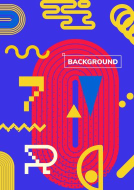 Modern renkli şık soyut poster