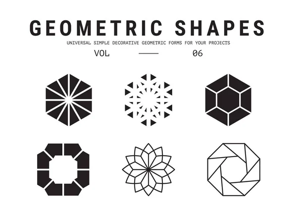 Evrensel geometrik şekiller kümesi — Stok Vektör