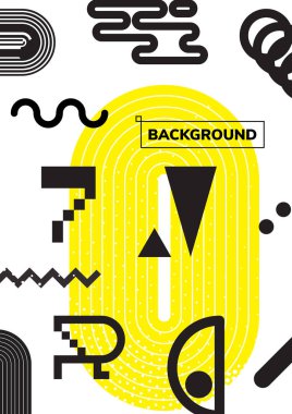 Modern renkli şık soyut poster