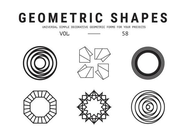 Universelle geometrische Formen gesetzt — Stockvektor