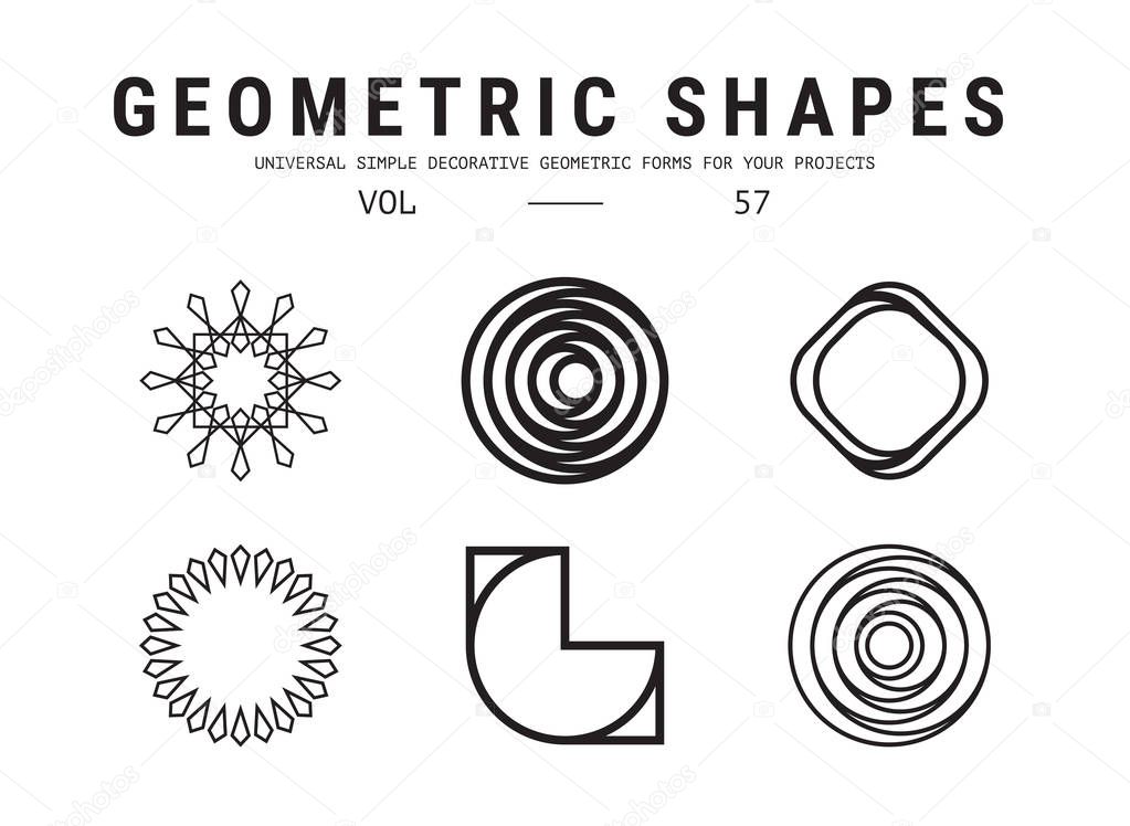 Universal geometric shapes set