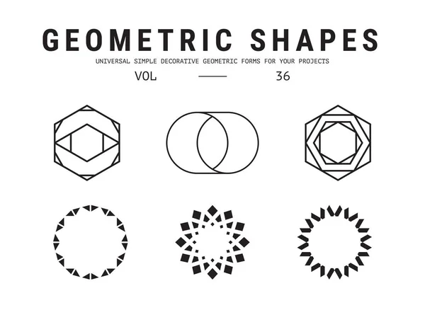 Universelle geometrische Formen gesetzt — Stockvektor