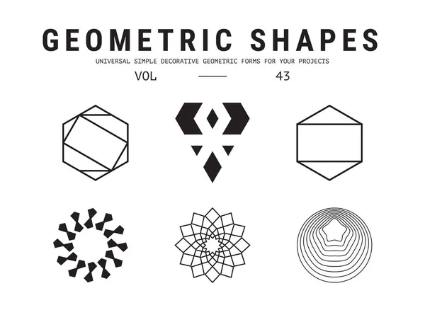 Sada univerzální geometrické tvary — Stockový vektor