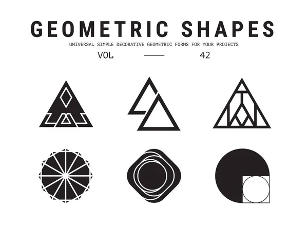 普遍的な幾何学的図形セット — ストックベクタ