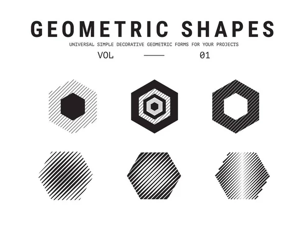 Sada univerzální geometrické tvary — Stockový vektor