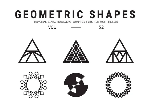 Evrensel geometrik şekiller kümesi — Stok Vektör