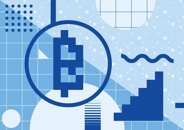 Banner horizontal de tipografía para Blockchain — Vector de stock