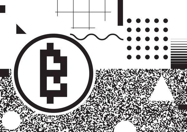 Typografie Horizontalbanner für Blockchain — Stockvektor