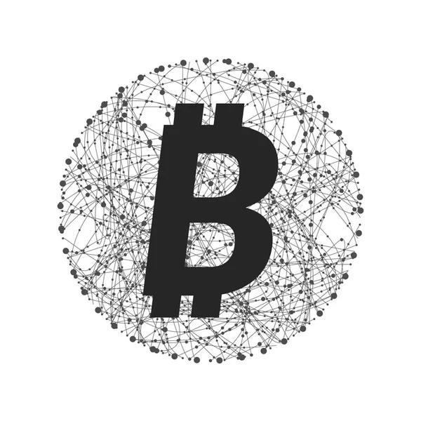 Wektor symbol technologia bitcoin — Wektor stockowy