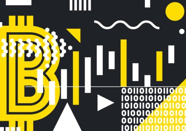 Açıklayıcı tipografi yatay banner Blockchain için