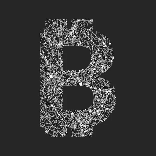Símbolo vectorial de la tecnología bitcoin — Vector de stock